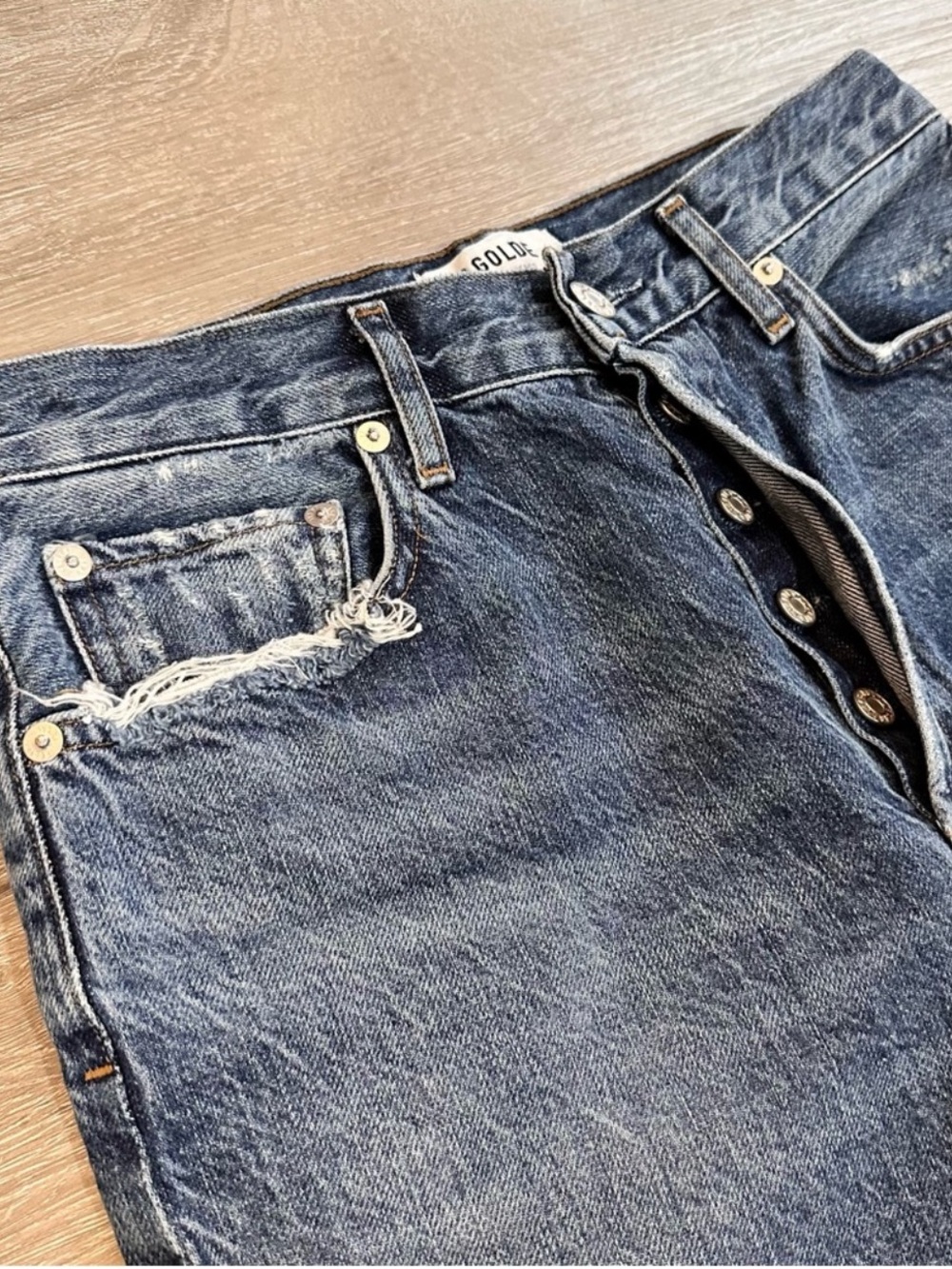 Agolde Riley High Rise Straight Crop Jeans - Size 26 - Picture 4 of 8